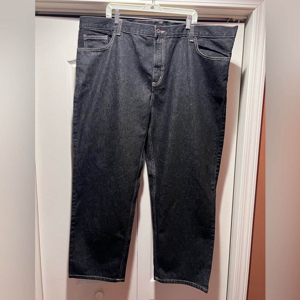 Men’s Faded Glory black denim jeans 46 waist 30 length